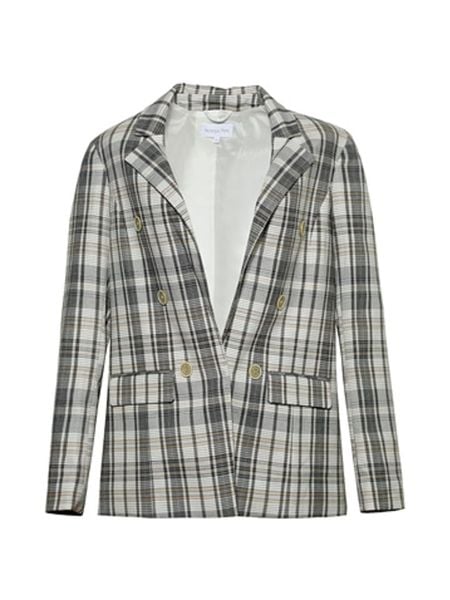 Patrizia Pepe Marynarka w kolorze beżowo-szarym ze wzorem rozmiar: 36. Brązowe marynarki i żakiety Patrizia Pepe, bez wzorów, klasyczne, bez ramiączek. Za 231.13 zł.