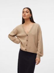 Vero Moda Kardigan w kolorze karmelowym rozmiar: M. Brązowe swetry Vero Moda, m, bez wzorów, bez ramiączek. Za 96.83 zł.