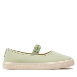 Tenisówki Big Star Shoes. Zielone trampki BIG STAR SHOES, bez wzorów, retro, bez zapięcia. Za 59.99 zł.