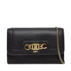 Torebka DKNY. Czarne kopertówki DKNY, bez wzorów, wizytowe, bez dodatków. Za 1,319.00 zł.