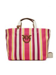 PINKO Torebka Shopping Bag Medium PE 25 PLTT 104753 A2G5 Różowy. Czerwone torebki klasyczne Pinko, bez wzorów, z materiału, bez dodatków. Za 679.99 zł.