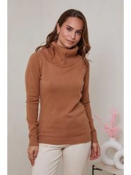 Soft Cashmere Golf w kolorze jasnobrązowym rozmiar: 38/40. Brązowe swetry Soft Cashmere, bez wzorów, z kaszmiru, klasyczne, bez ramiączek. Za 105.88 zł.