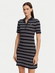 Gant Sukienka codzienna Striped Shield 4200571 Granatowy Slim Fit. Niebieskie sukienki Gant, na co dzień, m, bez wzorów, z bawełny, bez kołnierzyka, bez ramiączek, proste. Za 369.99 zł.