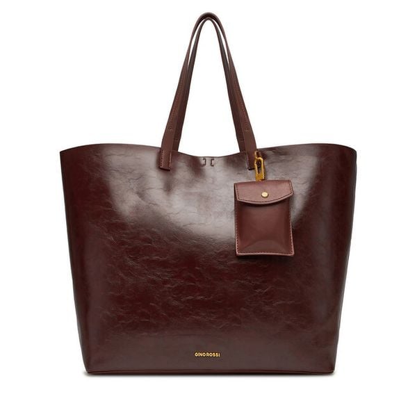 Torebka GINO ROSSI. Brązowe shopper bag Gino Rossi, bez wzorów, bez dodatków. Za 299.99 zł.
