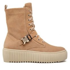 Botki Rage Age. Brązowe botki Rage Age, bez wzorów, bez obcasa, na płaskiej podeszwie, bez zapięcia. Za 449.99 zł.