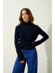 AUTHENTIC CASHMERE Kaszmirowy golf "Fornet" w kolorze granatowym rozmiar: L. Niebieskie swetry AUTHENTIC CASHMERE, l, bez wzorów, z kaszmiru, bez ramiączek. Za 391.99 zł.