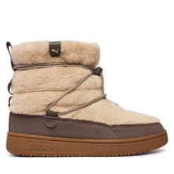 Śniegowce Puma. Brązowe śniegowce Puma, bez wzorów, bez zapięcia. Za 349.99 zł.