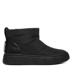 Śniegowce Guess. Czarne śniegowce Guess, z aplikacjami, bez zapięcia. Za 759.99 zł.