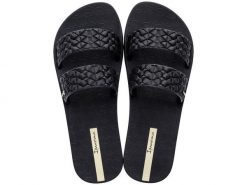 Klapki basenowe damskie Ipanema Renda II Fem. Czarne klapki Ipanema, bez wzorów, z gumy, klasyczne, bez obcasa, na płaskiej podeszwie, bez zapięcia. Za 169.99 zł.