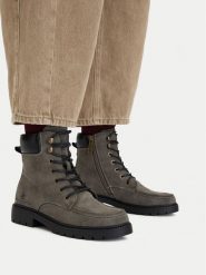Beverly Hills Polo Club Trzewiki CWB-WS6719-06 Zielony ciemny. Zielone botki Beverly Hills Polo Club, bez wzorów, bez obcasa, na płaskiej podeszwie, bez zapięcia. Za 259.99 zł.