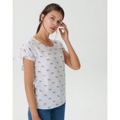 Bluzka z wiązanymi rękawami - Jasny szary. Bluzki marki House. Za 39.99 zł.