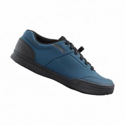 Buty rowerowe MTB damskie Shimano SH-AM503. Niebieskie buty treningowe Shimano, bez wzorów, z gumy, bez zapięcia, rowerowe. Za 464.90 zł.
