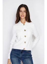 William de Faye Kardigan w kolorze białym rozmiar: 38. Białe swetry William de Faye, bez wzorów, z kaszmiru, klasyczne, bez ramiączek. Za 126.99 zł.