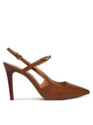 MICHAEL Michael Kors Szpilki Dina 40R6DIHP1L Brązowy. Brązowe szpilki MICHAEL Michael Kors, bez wzorów, ze skóry, bez obcasa, na szpilce, bez zapięcia. Za 769.99 zł.