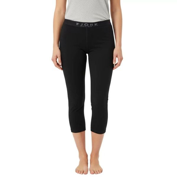 Damskie legginsy termoaktywne 3/4 100% wełna merynosów - Bjork 210. Czarne bielizna termoaktywna damska FJORK MERINO, bez wzorów, z wełny, sportowe. Za 479.00 zł.