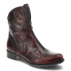 Bordowe Botki Simen Ocieplane Buty Damskie. Czerwone botki Simen, bez wzorów, ze skóry, eleganckie, bez obcasa, na obcasie, bez zapięcia. Za 409.00 zł.