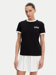 Guess T-Shirt V5GI11 I3Z14 Czarny Regular Fit. Czarne t-shirty Guess, m, z aplikacjami, z bawełny, bez kołnierzyka, bez ramiączek. Za 139.99 zł.