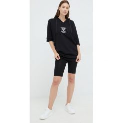 Emporio Armani Underwear sukienka damska kolor czarny. Czarne sukienki Emporio Armani Underwear, l, z aplikacjami, bez kołnierzyka, bez ramiączek. Za 479.99 zł.
