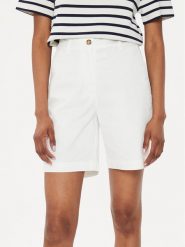 Gant Szorty materiałowe Chino 4020078 Biały Slim Fit. Białe szorty Gant, bez wzorów, z bawełny. Za 249.99 zł.