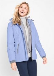 Kurtka zimowa 2 w 1. Białe kurtki bonprix, na zimę, bez wzorów, z kapturem. Za 269.99 zł.