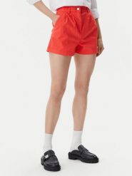 Tommy Jeans Szorty materiałowe Claire DW0DW21643 Pomarańczowy Regular Fit. Brązowe szorty Tommy Jeans, bez wzorów, z bawełny. Za 199.99 zł.