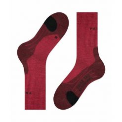 Skarpetki damskie Falke TK2 Wool. Czerwone skarpetki Falke, bez wzorów, z poliamidu. Za 130.50 zł.