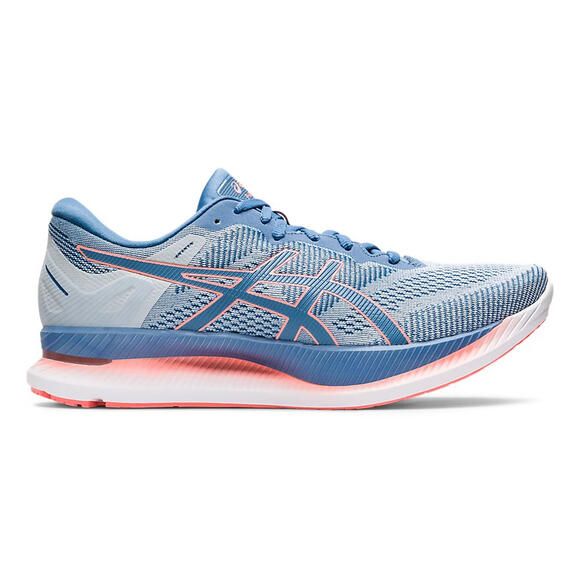 Buty do biegania damskie Asics Glideride. Niebieskie buty do biegania ASICS, bez wzorów, z dzianiny, bez zapięcia, do biegania. Za 709.55 zł.