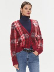 Tommy Hilfiger Kardigan Tartan WW0WW40129 Czerwony Regular Fit. Czerwone swetry Tommy Hilfiger, l, bez wzorów, z syntetyku, bez ramiączek. Za 1,099.00 zł.