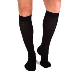 Długie skarpety uciskowe 3/4 z wełny merynosów, czarne. Czarne skarpetki OEM, bez wzorów, z wełny. W wyprzedaży za 92.48 zł.
