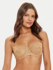 Chantelle Biustonosz balkonetka Fleurs Signature C12Q50 Beżowy. Brązowe biustonosze Chantelle, bez wzorów, z syntetyku. Za 239.99 zł.