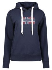 Geographical Norway Bluza "Goisette" w kolorze granatowym rozmiar: L. Niebieskie bluzy Geographical Norway, l, bez wzorów, bez ramiączek, z kapturem. Za 105.63 zł.