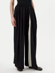 Eleh Spodnie palazzo ESS250190 Czarny Regular Fit. Czarne spodnie materiałowe Eleh, bez wzorów, z bawełny. Za 249.99 zł.
