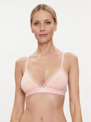 Tommy Hilfiger Biustonosz braletka UW0UW04750 Różowy. Czerwone biustonosze Tommy Hilfiger, bez wzorów, z syntetyku. Za 99.99 zł.