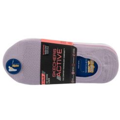 Skarpetki sportowe damskie 5pk Microfiber Liner Socks. Fioletowe skarpetki Skechers, bez wzorów, z elastanu. Za 79.99 zł.
