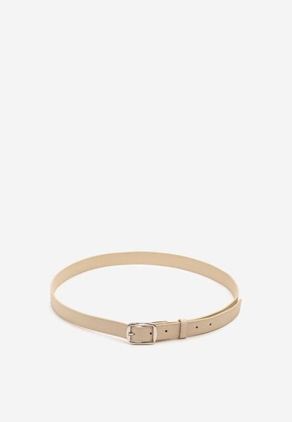Szary Pasek z Ozdobną Klamrą Filariela. Szare paski Renee, bez wzorów, eleganckie. Za 14.99 zł.