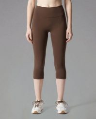 Legginsy 3/4 Softform™ - Brązowy. Brązowe legginsy JOY STUDIO, bez wzorów, z tkaniny, długie. Za 203.00 zł.