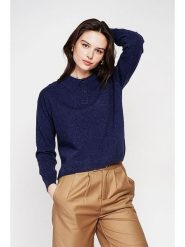 C& Jo Sweter w kolorze granatowym rozmiar: 36. Niebieskie swetry C& Jo, bez wzorów, klasyczne, bez ramiączek. Za 121.99 zł.