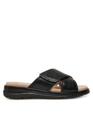 Caprice Klapki 9-27207-44 Czarny. Czarne klapki Caprice, bez wzorów, ze skóry, bez obcasa, bez zapięcia. Za 250.99 zł.