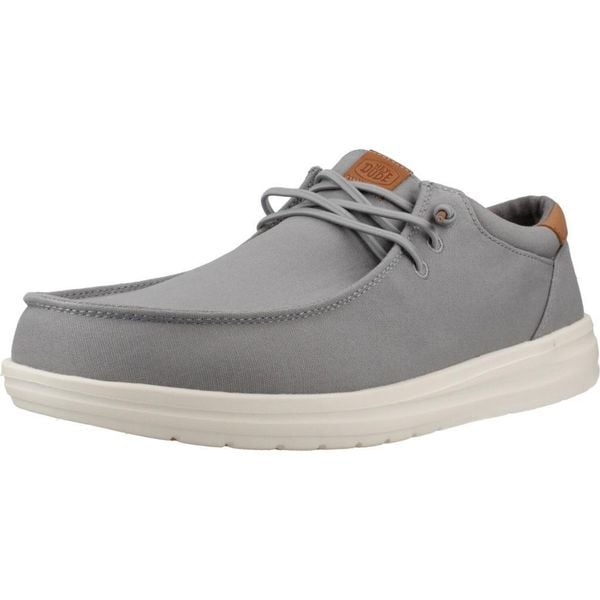 Buty HEY DUDE PAUL CANVAS Szary. Szare buty trekkingowe Hey dude, bez wzorów, z tkaniny, bez zapięcia, trekkingowe. Za 278.99 zł.