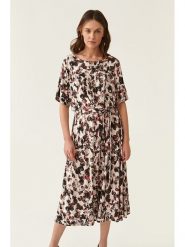 TATUUM Sukienka w kolorze czarnym rozmiar: XL. Białe sukienki Tatuum, xl, bez wzorów, z tkaniny, bez kołnierzyka, bez ramiączek, midi. Za 145.26 zł.
