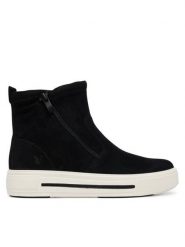 Caprice Botki 9-25451-45 Czarny. Czarne botki Caprice, bez wzorów, ze skóry, bez obcasa, na płaskiej podeszwie, bez zapięcia. Za 589.99 zł.