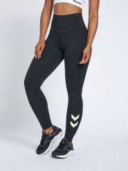 Legginsy damskie Hummel High Waist. Czarne legginsy Hummel, bez wzorów, z dzianiny, klasyczne. Za 205.75 zł.