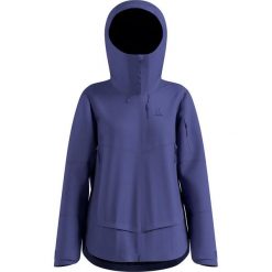 Kurtka przeciwdeszczowa Odlo Jacket hardshell X-ALP 3L. Niebieskie kurtki ODLO, l, bez wzorów, z elastanu, z kapturem. Za 2,199.99 zł.