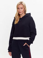Tommy Hilfiger Bluza S10S101718 Granatowy Relaxed Fit. Niebieskie bluzy Tommy Hilfiger, s, bez wzorów, z bawełny, bez kaptura. Za 199.99 zł.