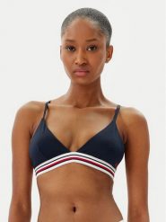Tommy Hilfiger Góra od bikini UW0UW05805 Granatowy. Niebieskie bikini Tommy Hilfiger, bez wzorów, z syntetyku. Za 129.99 zł.