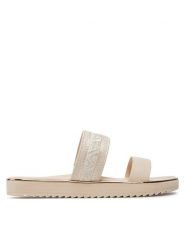 Aldo Klapki Alonya 13773225 Beżowy. Brązowe klapki Aldo, bez wzorów, z materiału, bez obcasa, bez zapięcia. Za 299.99 zł.