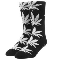 Skarpetki turystyczne HUF Essentials Plantlife. Czarne skarpetki HUF, bez wzorów, z bawełny. Za 65.55 zł.