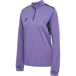 Damska bluza z zamkiem błyskawicznym Hummel Authentic. Fioletowe bluzy Hummel, l, bez wzorów, z poliesteru, sportowe, bez ramiączek, bez kaptura. Za 249.00 zł.
