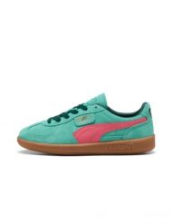 Tenisówki Puma Model Palermo Kolor Niebieski. Zielone trampki Puma, bez wzorów, z dresówki, eleganckie, bez zapięcia. Za 303.15 zł.