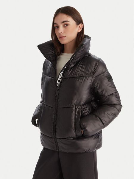 DKNY Kurtka zimowa DP5J9623 Czarny Regular Fit. Czarne kurtki DKNY, na zimę, m, bez wzorów, z syntetyku, bez kaptura. Za 879.99 zł.